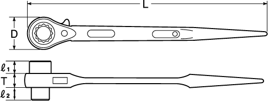 HIGH TORQUE TYPE RATCHET WRENCHDrawings