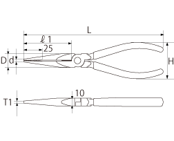 LONG NOSE PLIERSDrawings