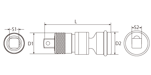 IMPACT ONE OPERATION TYPE UNIVERSAL SOCKET ADAPTERDrawings