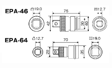 IMPACT ONE OPERATION TYPE SOCKET ADAPTORDrawings