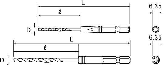 STEEL DRILL BITDrawings