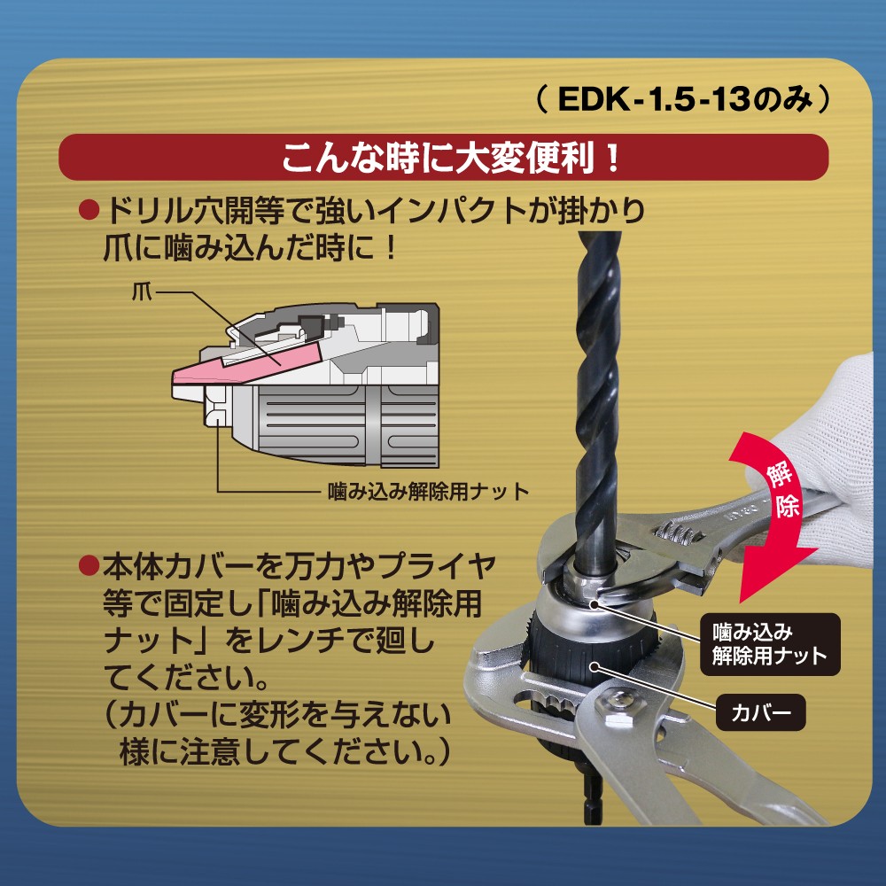 SALE／102%OFF】 デンサン ビットドリルチャック ジェフコム BDC-65 ドライバー、レンチ