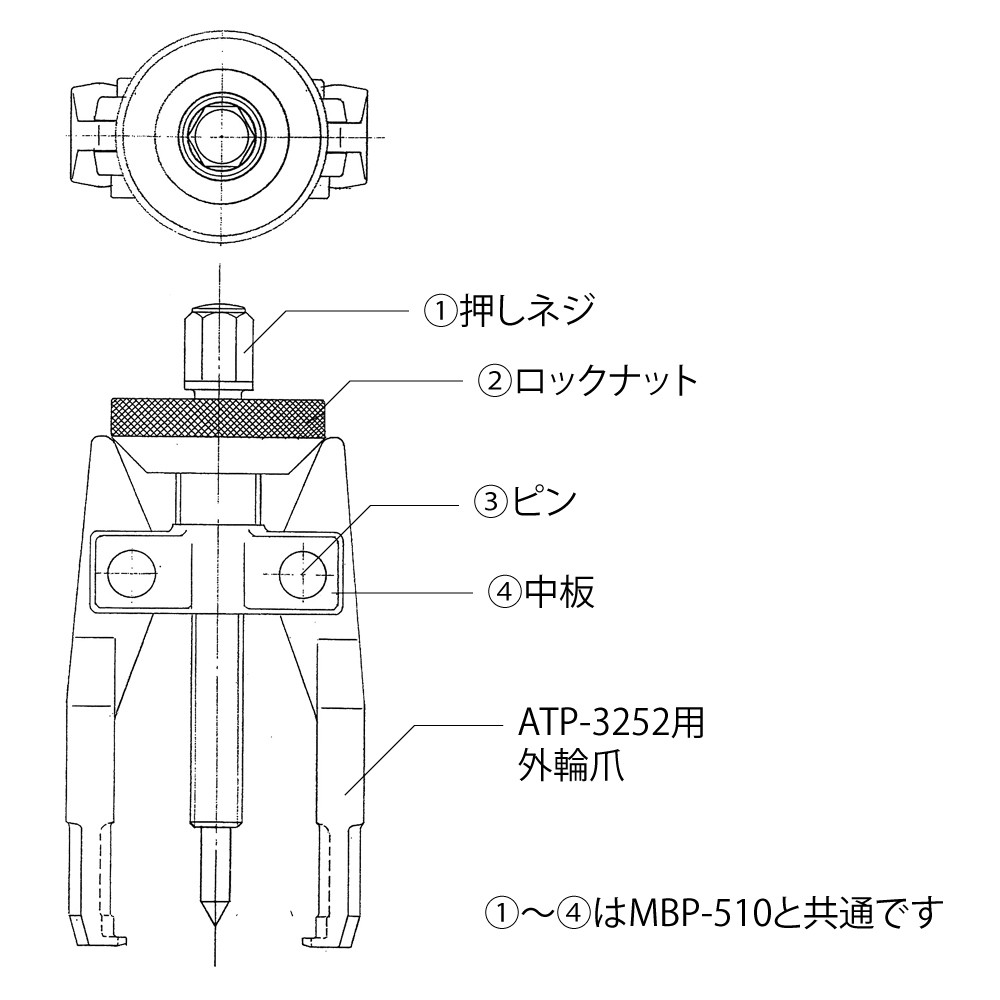 オルタネーターベアリングプーラー | トップ工業株式会社