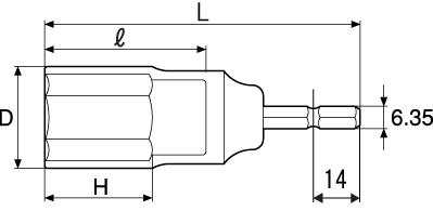 電動ドリル用コンパクトソケットセットの図面