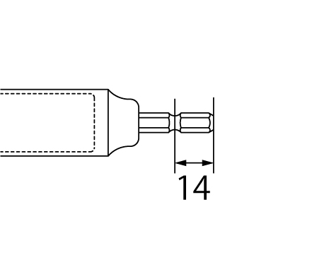 シャンク長さ14mm