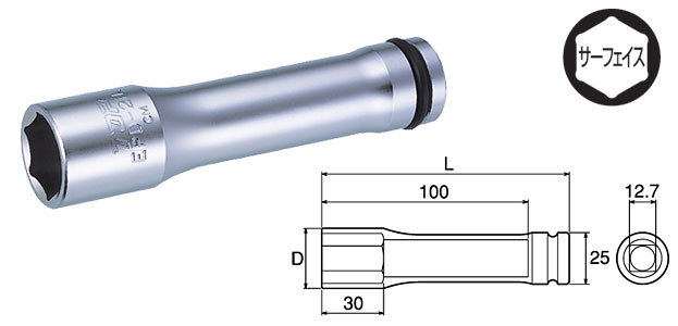 一部予約！】 インパクト用ディープソケット46mm 差込角19.0mm PT-646L トップ工業2023 建築 土木工事 自動車 機械設備の組立  解体作業 各種ボルト ナットの着脱 作業外す 締める 自動車整備 機械補修修理