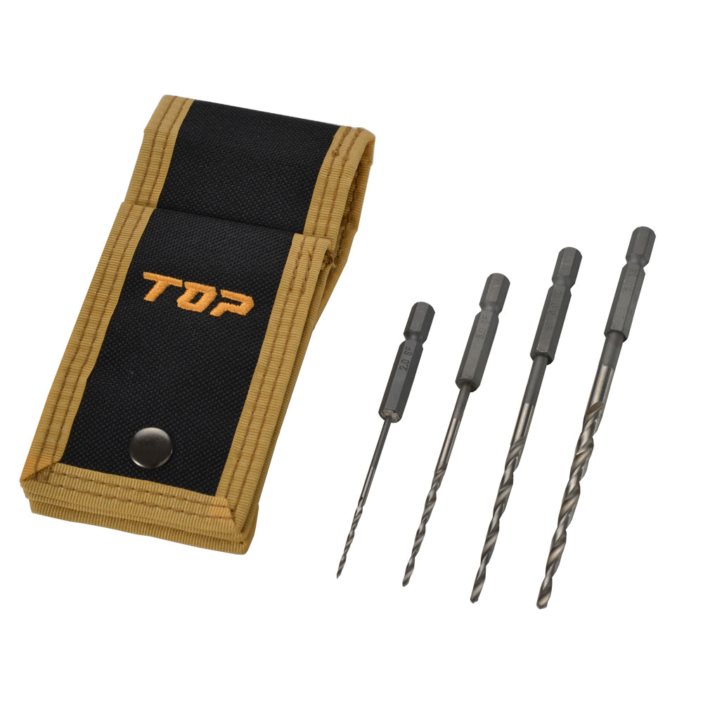 六角シャンクテーパー下穴錐 ケース付4本セット